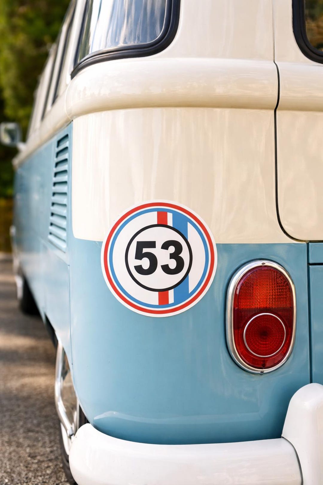 Classic Beetle 53 Vinyl Decal Retro Car Number Sticker Vintage Style ...
