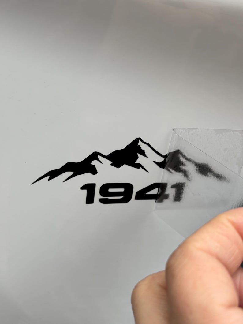 Mountain Vinyl Decal Accessory Outdoor Adventure Retro Design Weatherproof Sticker Offroad Vehicle Bumper Decoration Rugged Graphic image 3