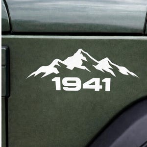 Mountain Vinyl Decal Accessory Outdoor Adventure Retro Design Weatherproof Sticker Offroad Vehicle Bumper Decoration Rugged Graphic image 9