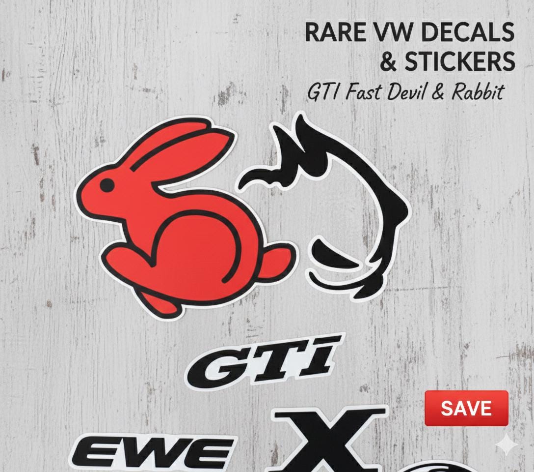 Golf Rabbit Enthusiast Decal Vinyl Graphic Car Sticker Weather
