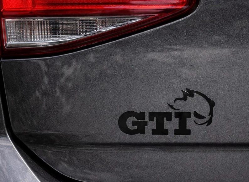 Gti Devil Decal Vinyl Sticker Car Decoration Exterior Accessory Automotive Design Emblem Badge Matte Finish Glossy Option Custom Color Fast image 1