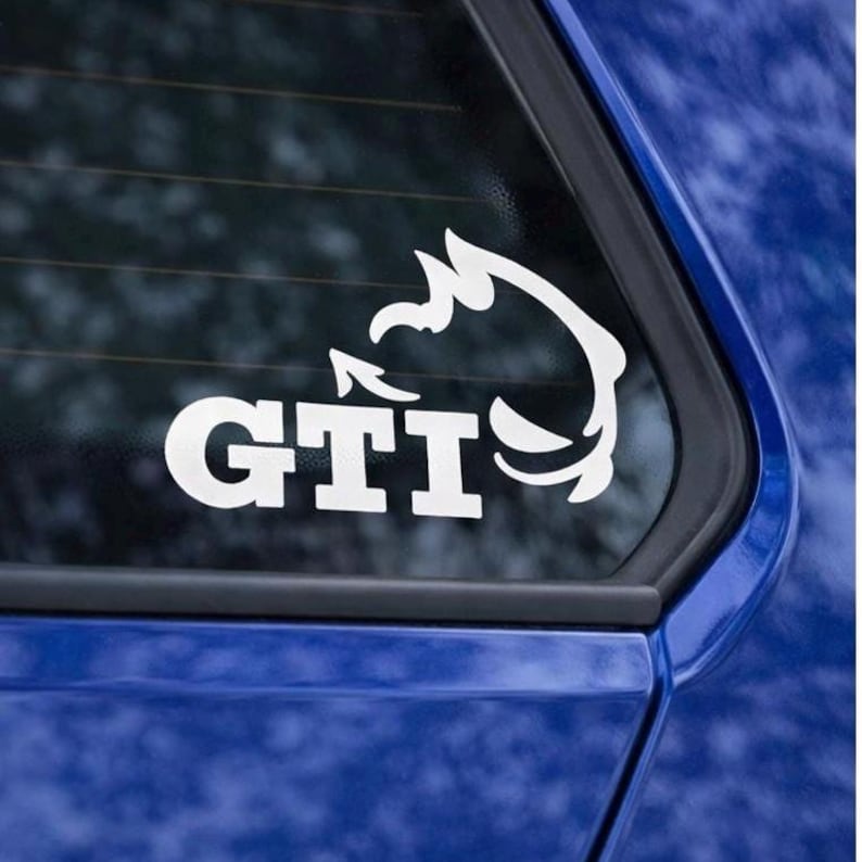 Gti Devil Decal Vinyl Sticker Car Decoration Exterior Accessory Automotive Design Emblem Badge Matte Finish Glossy Option Custom Color Fast image 5