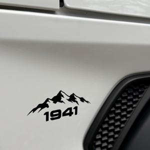 Mountain Vinyl Decal Accessory Outdoor Adventure Retro Design Weatherproof Sticker Offroad Vehicle Bumper Decoration Rugged Graphic image 2