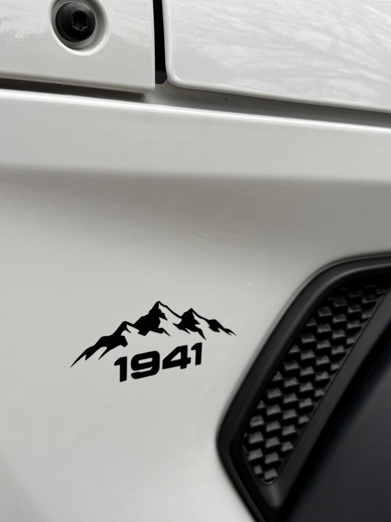 Mountain Vinyl Decal Accessory Outdoor Adventure Retro Design Weatherproof Sticker Offroad Vehicle Bumper Decoration Rugged Graphic image 2