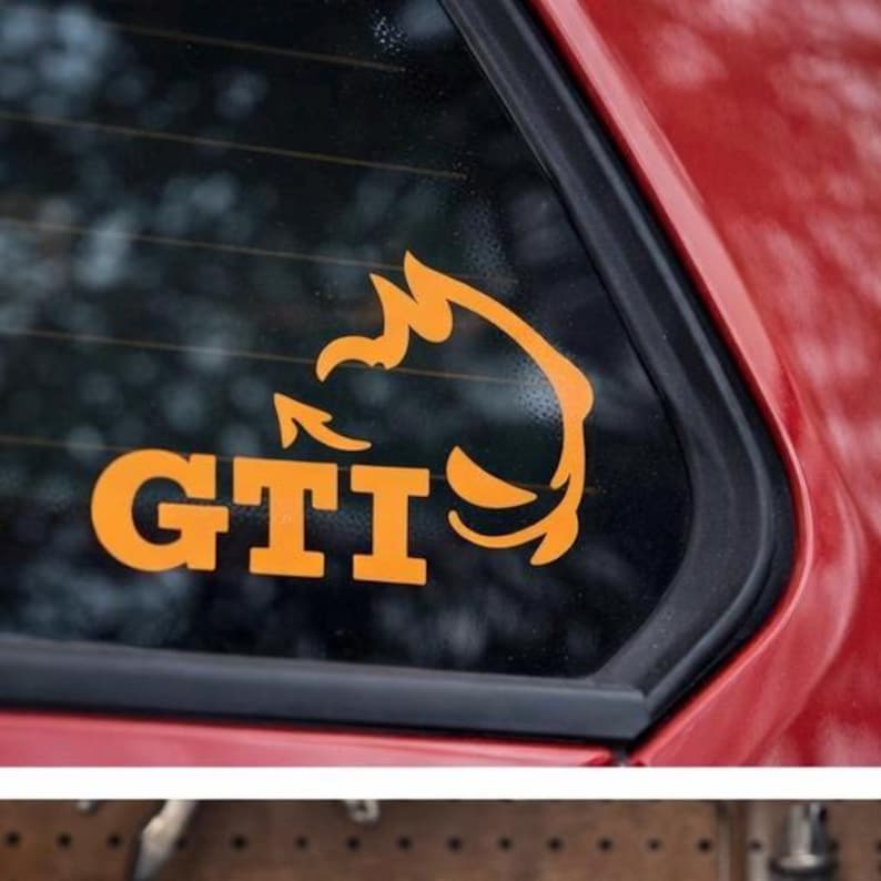 Gti Devil Decal Vinyl Sticker Car Decoration Exterior Accessory Automotive Design Emblem Badge Matte Finish Glossy Option Custom Color Fast image 6