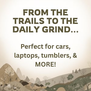 Mountain Vinyl Decal Accessory Outdoor Adventure Retro Design Weatherproof Sticker Offroad Vehicle Bumper Decoration Rugged Graphic image 11