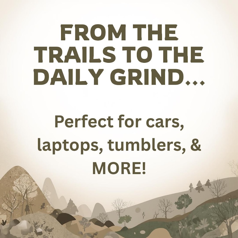 Mountain Vinyl Decal Accessory Outdoor Adventure Retro Design Weatherproof Sticker Offroad Vehicle Bumper Decoration Rugged Graphic image 11