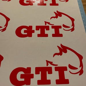 Gti Devil Decal Vinyl Sticker Car Decoration Exterior Accessory Automotive Design Emblem Badge Matte Finish Glossy Option Custom Color Fast image 4