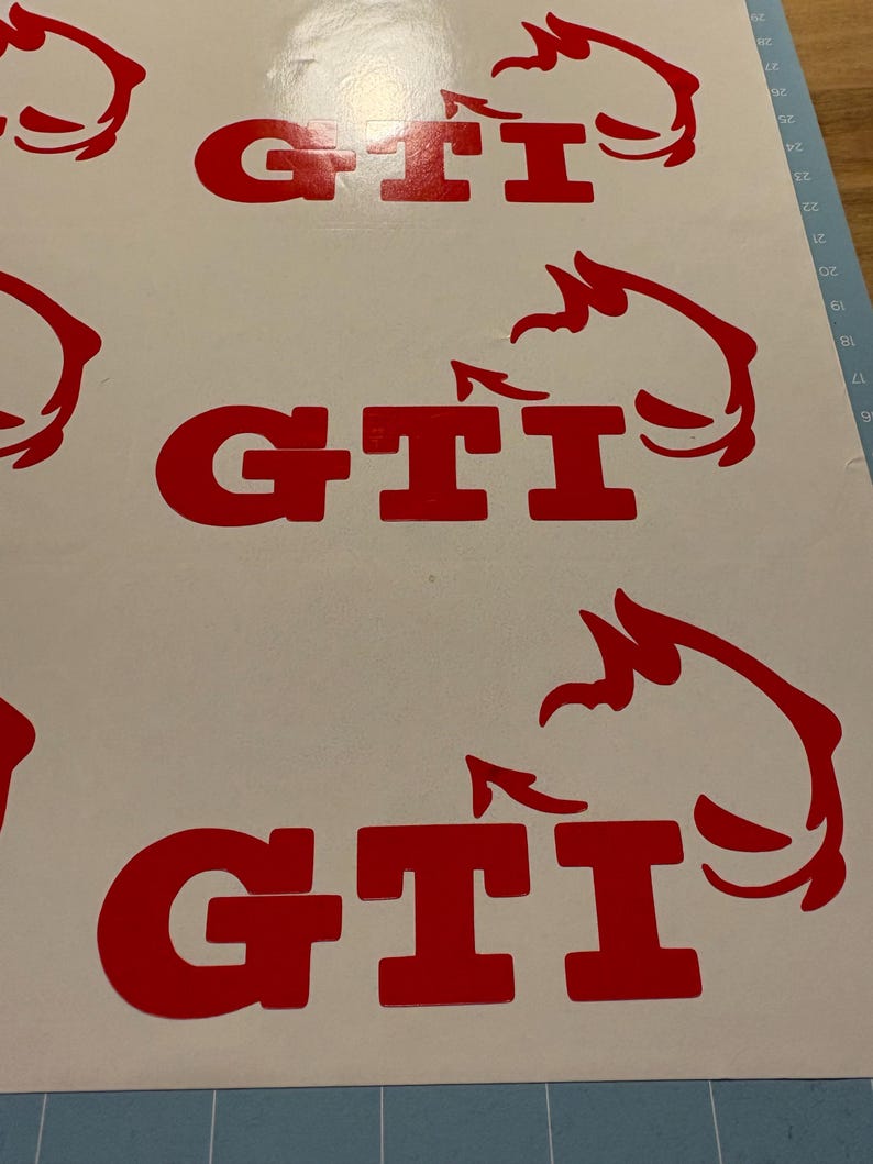 Gti Devil Decal Vinyl Sticker Car Decoration Exterior Accessory Automotive Design Emblem Badge Matte Finish Glossy Option Custom Color Fast image 4