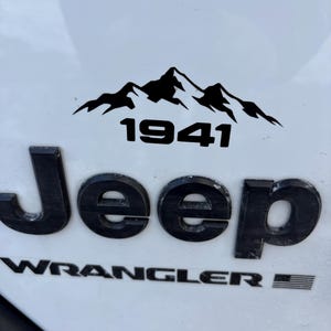 Mountain Vinyl Decal Accessory Outdoor Adventure Retro Design Weatherproof Sticker Offroad Vehicle Bumper Decoration Rugged Graphic image 16