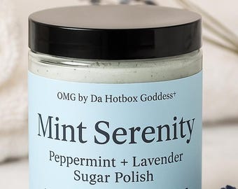 Exfoliante corporal refrescante con menta, lavanda y azúcar