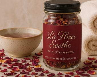 Vapor facial con rosa de hibisco / Regalo de spa de autocuidado botánico