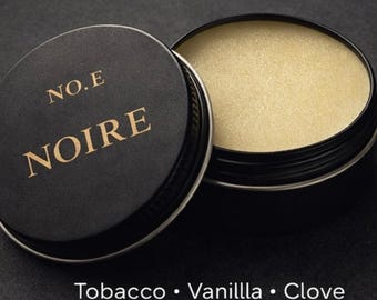 Bálsamo de colonia sólido de vainilla y tabaco / Fragancia de bolsillo en formato de viaje