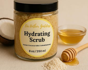 Exfoliante hidratante Deep Glow, leche de coco, miel y avena - 8 oz