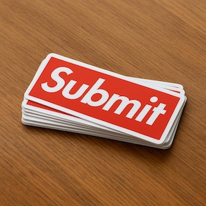 Submit Jiu Jitsu Sticker: Funny BJJ Gift for Grapplers