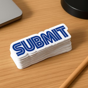 Submit Jiu Jitsu Sticker: Funny BJJ Gift for Grapplers