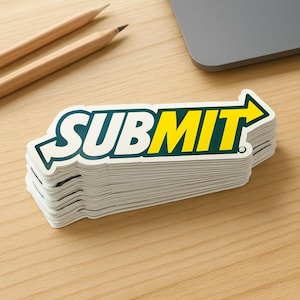 Submit Jiu Jitsu Sticker: Funny BJJ Gift
