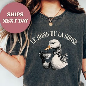 Le Honk Du La Goose Shirt, Funny Silly Goose Shirt, Sarcastic Goose Meme T-Shirt, Ironic Goose Humor Tee, Silly Animal Shirt Gift