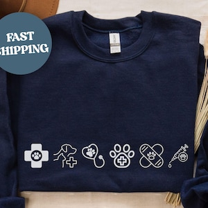 Veterinarian Sweatshirt, Veterinary Medicine Crewneck, Vet School Graduation Gift, Vet Tech Sweater, Vet Student or Assistant Pullover