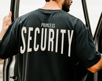 Princess Security Comfort Colors Funny Dad Shirt, Funny Fathers Day Tee, Girl Dad Shirt, Minimalist Daddy T Shirt, Gift From Daughter