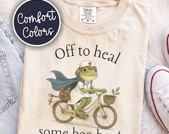 Off To Heal Some Boo Boo's Comfort Colors® Nurse Shirt, Funny ER Nurse Tee, Nurse Appreciation Gift For Nursing School Grad, New RN Gift