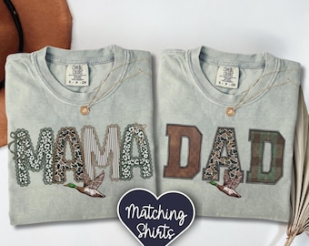 Mom And Dad Camo Shirts, Gift For New Parents, Mama Dada T-Shirts, Pregnancy Announcement Tees, Parents Christmas Gift, Mom Dad TShirts