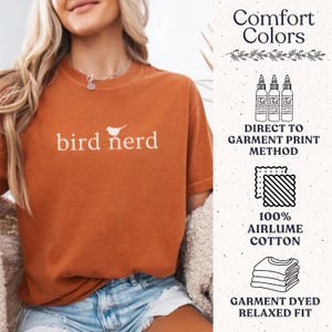 Comfort Colors Bird Nerd Shirt: Bird Watching Gift for Nature Lovers Yam