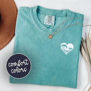Summer Comfort Colors® Ocean Shirt, Coastal Tee, Womens Cute Vacation Tops, Trendy Summer Tee, Ocean Lover Gift For Surfer T-Shirt Seafoam