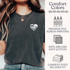 Summer Comfort Colors® Ocean Shirt, Coastal Tee, Womens Cute Vacation Tops, Trendy Summer Tee, Ocean Lover Gift For Surfer T-Shirt Espresso