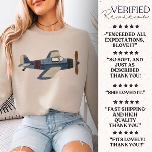 Sudadera de piloto: regalo de avión para amantes de la aviación, sudadera de cuello redondo para graduados de escuelas de vuelo, regalo para amantes de los aviones. Sand