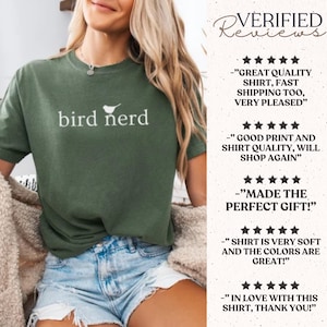 Comfort Colors Bird Nerd Shirt: Bird Watching Gift for Nature Lovers immagine 6