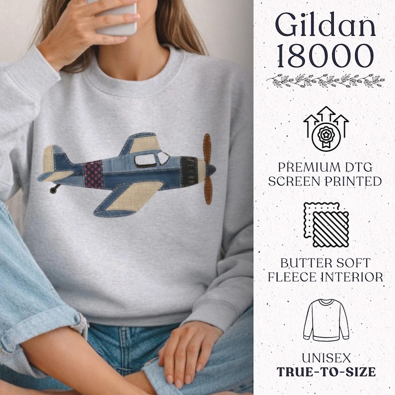 Sudadera de piloto: regalo de avión para amantes de la aviación, sudadera de cuello redondo para graduados de escuelas de vuelo, regalo para amantes de los aviones. imagen 6
