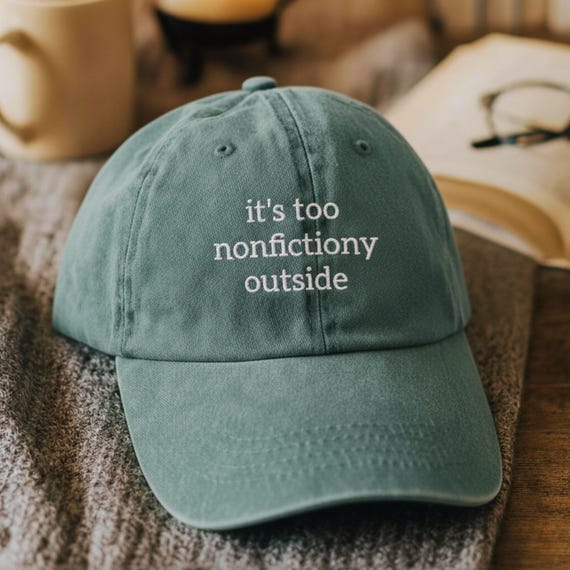 Embroidered Sci-fi Book Lover Hat, Gift For Readers, Bookish Hat, Vintage Librarian Cap, Gift For Bookworms