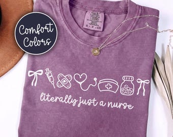 Coquette Nurse Comfort Colors® Shirt, RN Graduation Gift For New Nurse, Registered Nurse Grad Bow Tee, Gift For Future Nurse T-Shirt