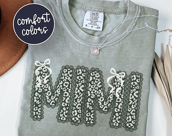 Mimi Floral Comfort Colors Shirt, Mimi Mothers Day Gift For Grandma, Coquette Mimi Tee, New Mimi Pregnancy Reveal Gift, New Mimi Gift