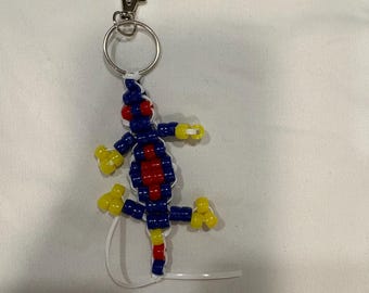 Mini Red Bull-Inspired Lizard Keychain
