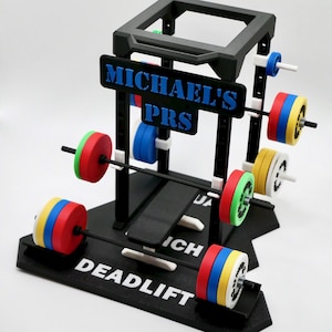 Personalized Mini Power Rack PR Tracker: Gym Decor Gift