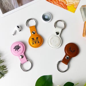 Custodia in pelle per AirTag / Supporto AirTag personalizzato / Portachiavi resistente per AirTag / Accessorio AirTag personalizzato / Regalo per gli amanti degli animali, targhetta identificativa
