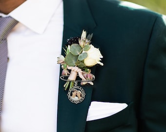 Custom Wedding Bouquet Photo Charm: Memorial Keepsake Pendant
