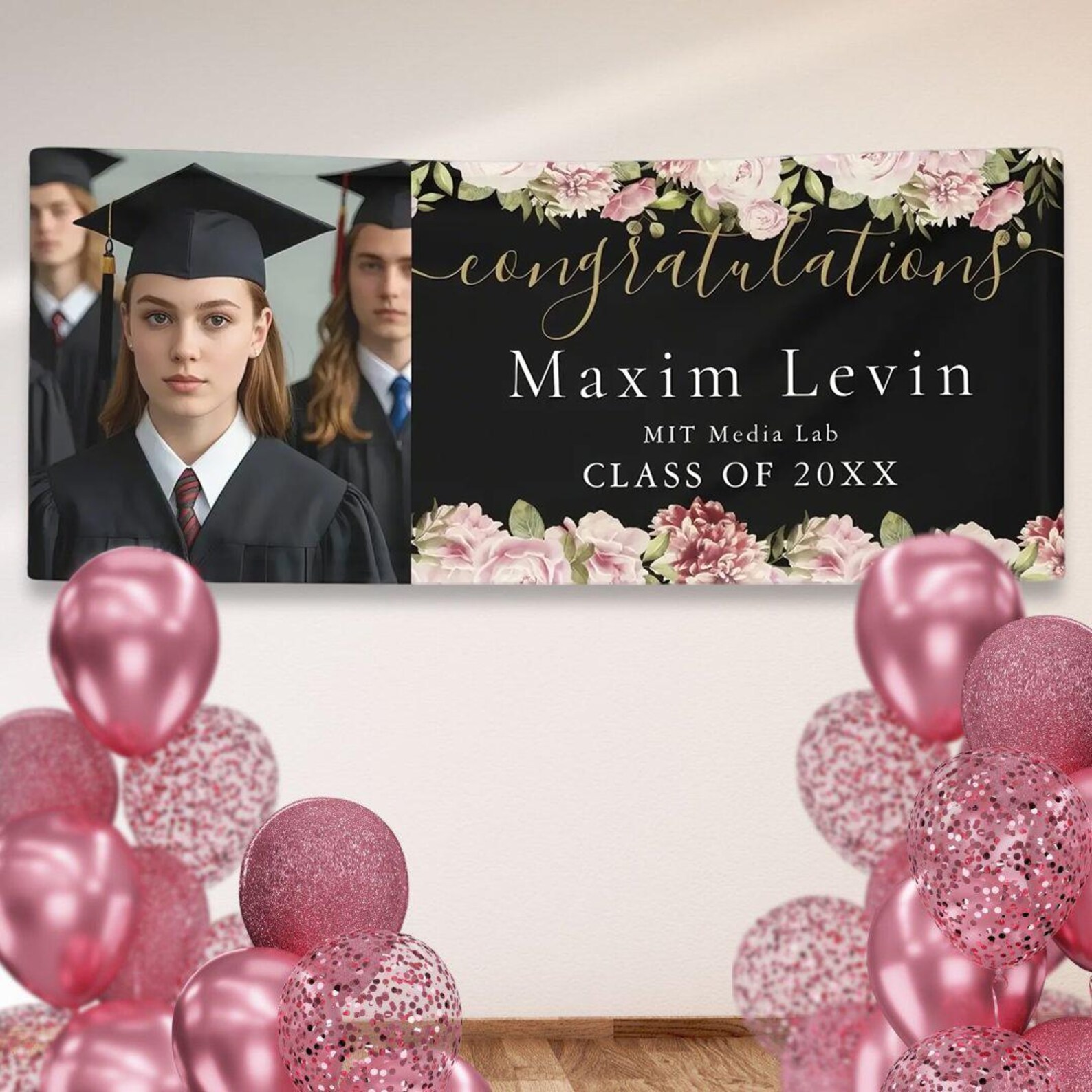 Custom Graduation Vinyl Banner | Personalized Graduation Party ...
