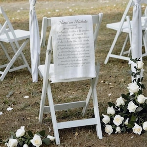Personalized Wedding Memorial Chair Sign: Custom In Loving Memory Banner