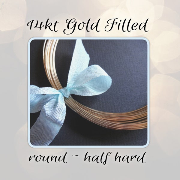 CLOSING SHOP 26 gauge Gold Filled Wire, Round, Half Hard jewelry wire - Choose a Quantity