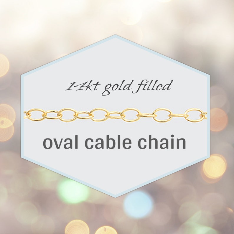 20 off EXTENDED 14kt Gold Filled Oval Cable Chain, 17 Inches Long, 1