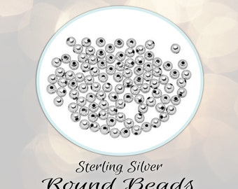 CLOSING SHOP 4mm Round Spacer Beads Sterling Silver Seamless, 4mm diameter, 1.5mm hole, Choose a Quantity