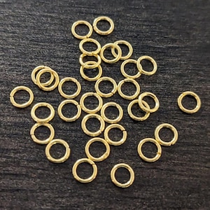 Labor Day SALE! 5mm Bali Open Round Jump Rings Sterling Silver or 24kt Gold Vermeil, 5mm diameter, 20 gauge
