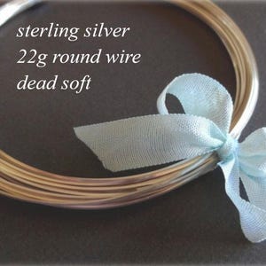 22 gauge Sterling Silver Jewelry Wire, Round, Dead Soft