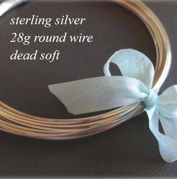 28g Sterling Silver Jewelry Wire, Round, Dead Soft