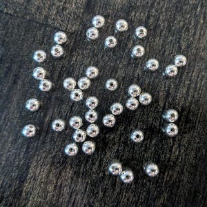 4mm Seamless Spacer Beads Sterling Silver 0.9mm hole