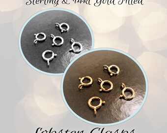 CLOSING SHOP Gold Filled Spring Ring Clasps, 6mm, closed loop