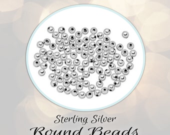 CLOSING SHOP 3mm Round Spacer Beads Sterling Silver Seamless, 3mm diameter (1.5mm hole)